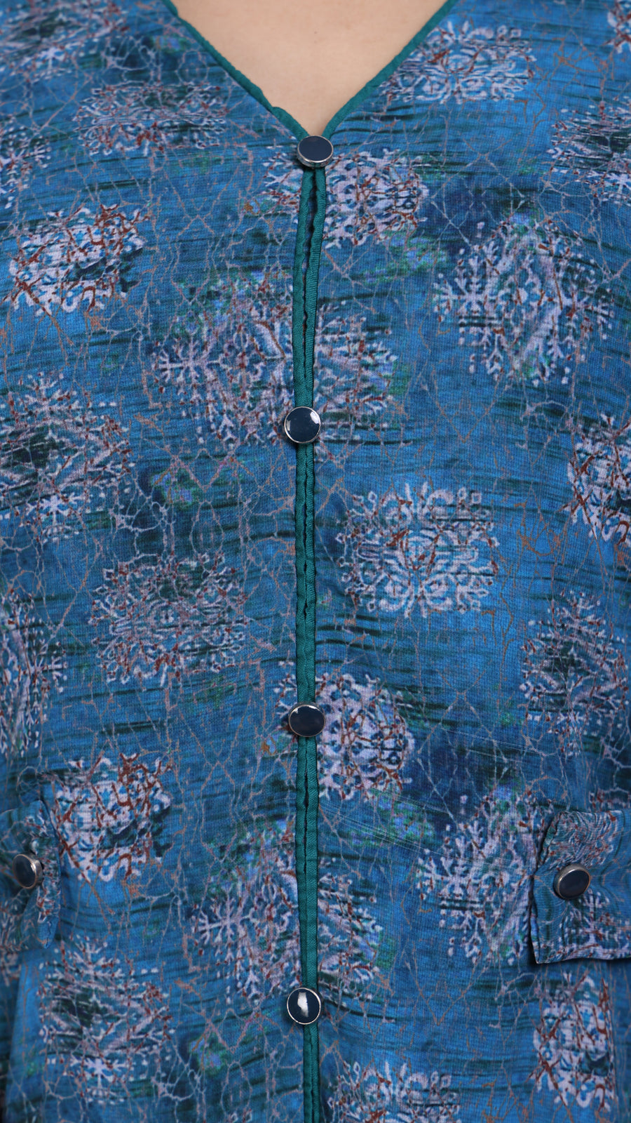 Blue Printed Floral Dress_6