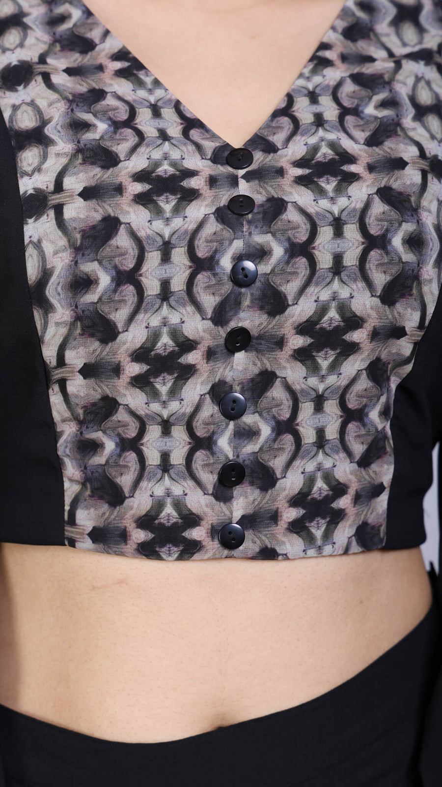 Black Wide Leg Full Flared Palazzo Ensemble