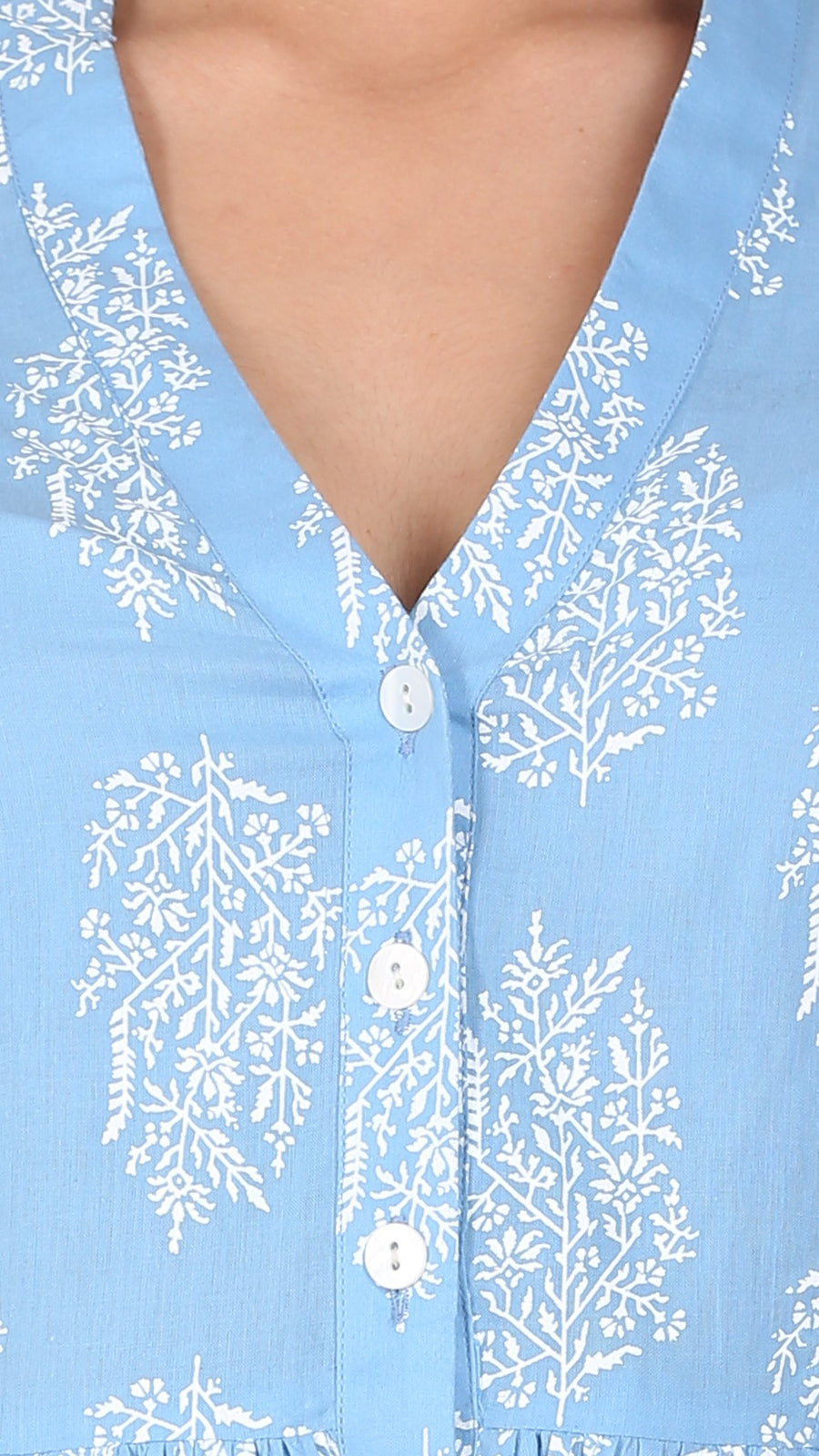 Ethnic Blue Kurta Palazzo Set