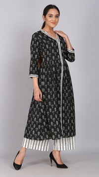 Thumbnail for Embroidery Front slit kurta Plazo set