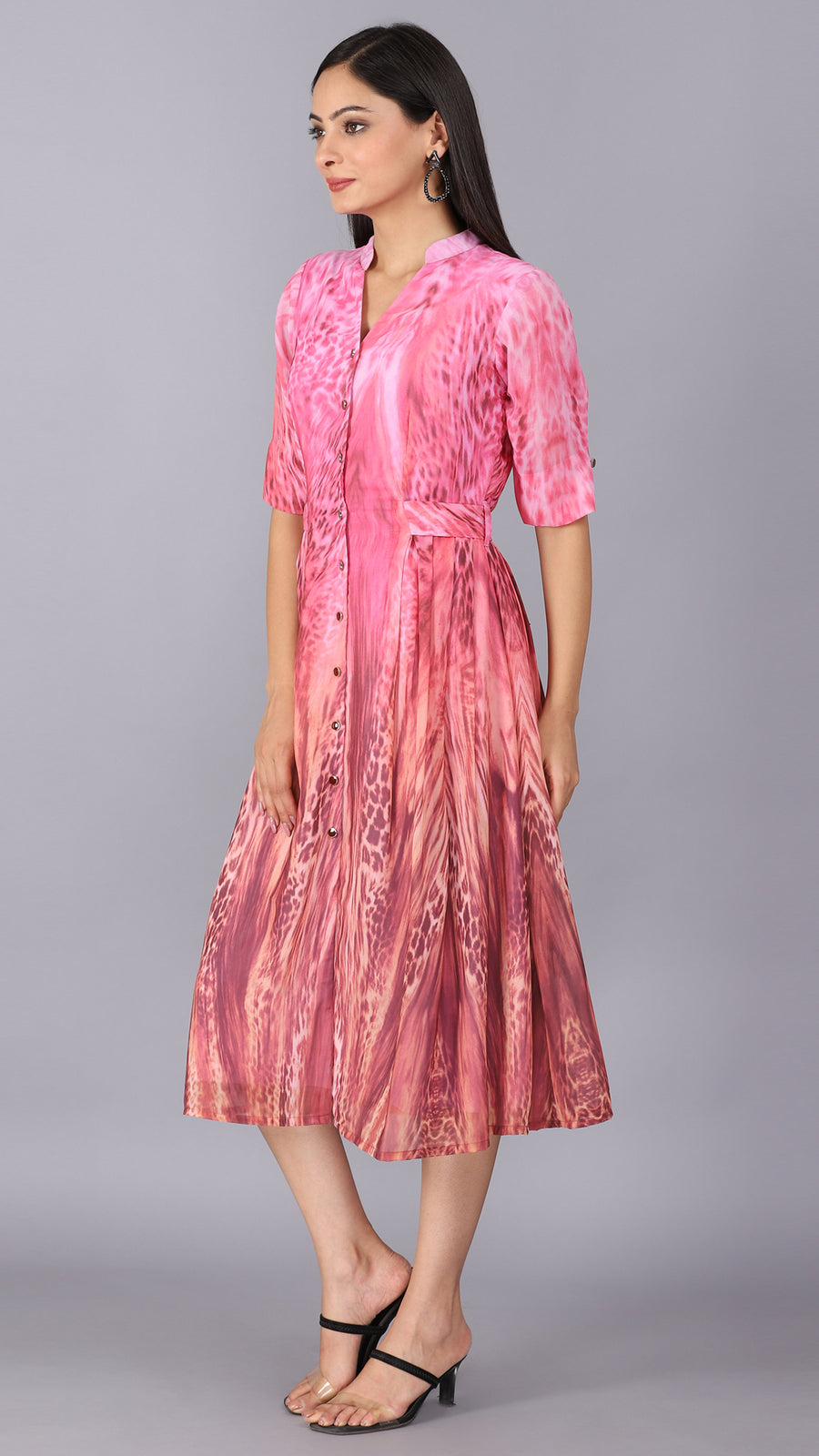 Shades of pink shirt dress