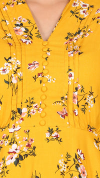 Thumbnail for Mustard Printed Dress