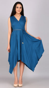 Thumbnail for Cyan Asymmetrical Dress