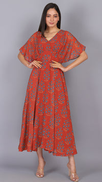 Thumbnail for Women Printed Kimono Sleeves Dress