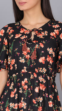 Thumbnail for Black always my choice floral dress