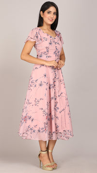 Thumbnail for Printed lilac maxi dress