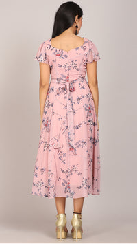 Thumbnail for Printed lilac maxi dress