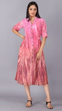 Thumbnail for Shades of pink shirt dress